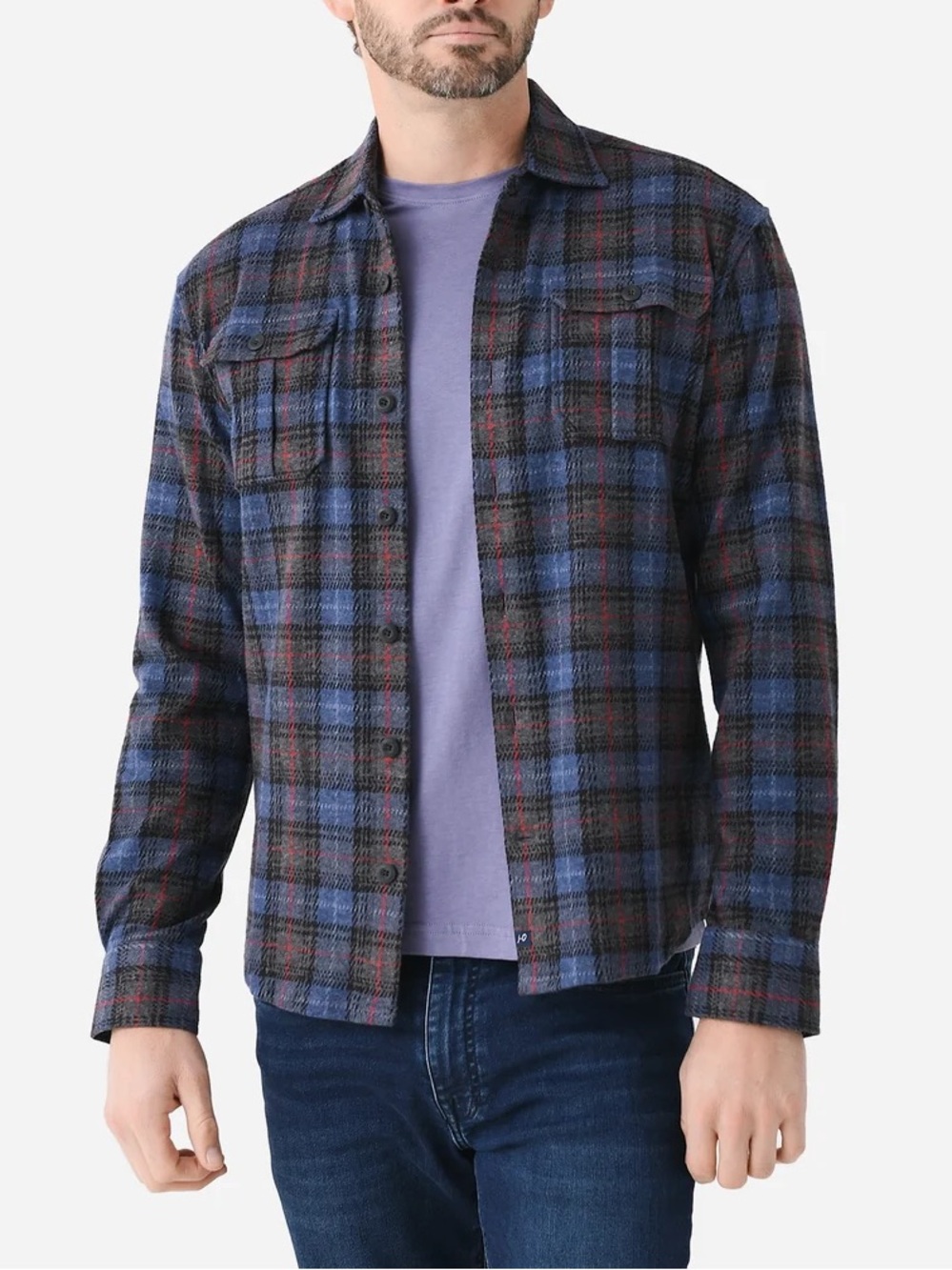 Johnnie-O Plaid Button Demarco Flannel Lodge Shirt